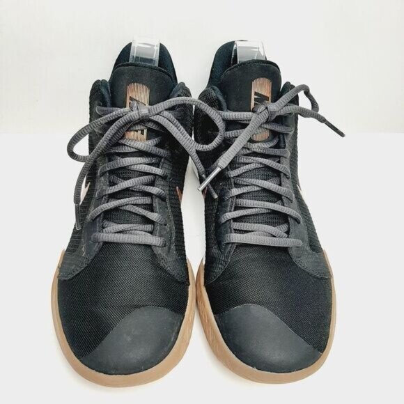 NIKE Precision 3 Black Metallic Copper Swoosh Athletic Shoes Runners Sz 8 - Picture 6 of 15